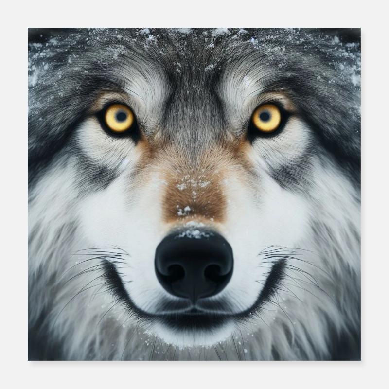Le regard du loup Poster 40 x 40 cm