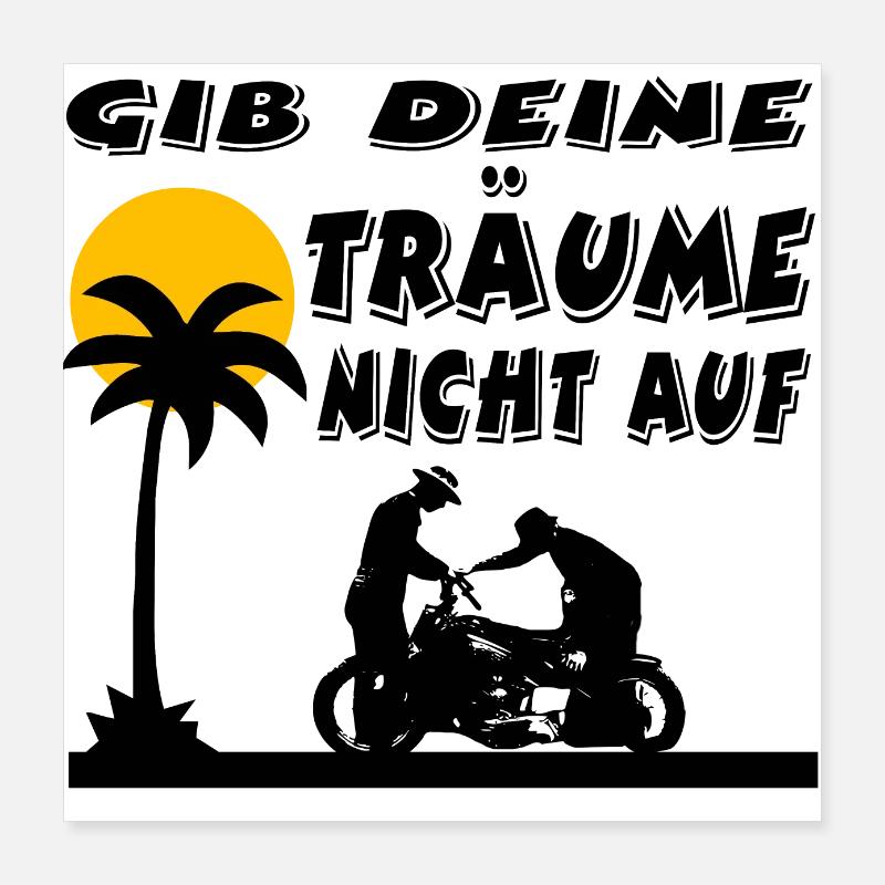 Motorcycle Poster 16" x 16" (40x40 cm)