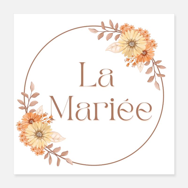 The Floral Bride - Bride Gift Idea Poster 16" x 16" (40x40 cm)