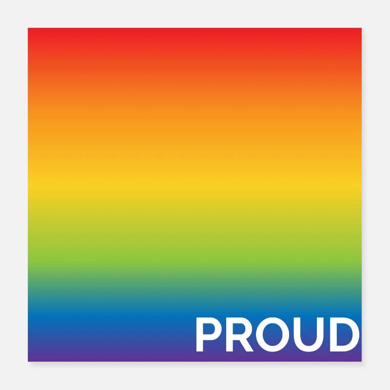 Drapeau de la fierté arc-en-ciel Poster 40 x 40 cm