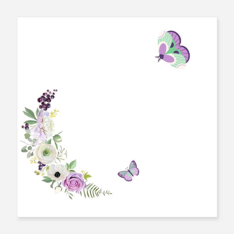 The Bride Butterfly - Bride Gift Idea Poster 16" x 16" (40x40 cm)