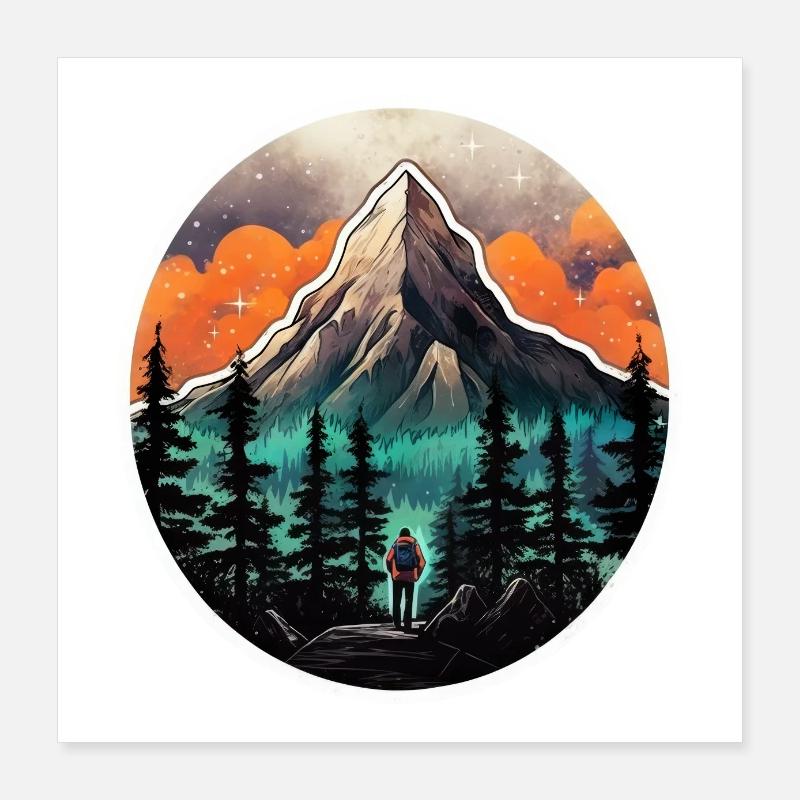 Voyageur #tshirt Poster 40 x 40 cm