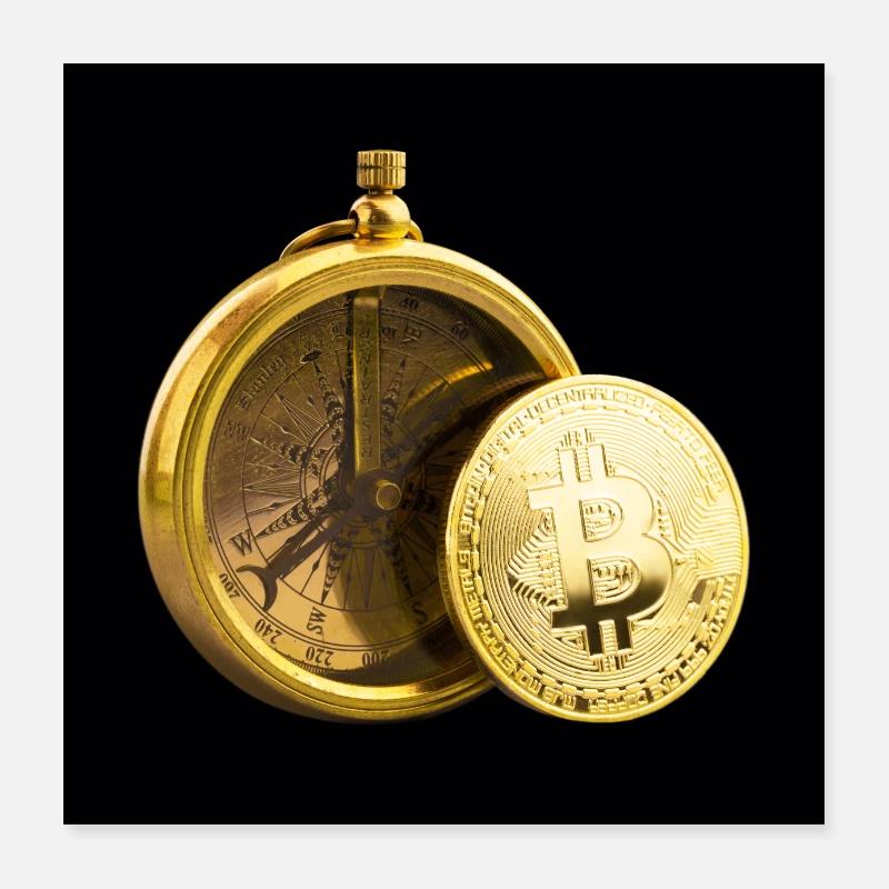 Bitcoin Clock Poster 16" x 16" (40x40 cm)