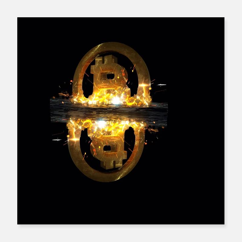 Le bitcoin Poster 40 x 40 cm