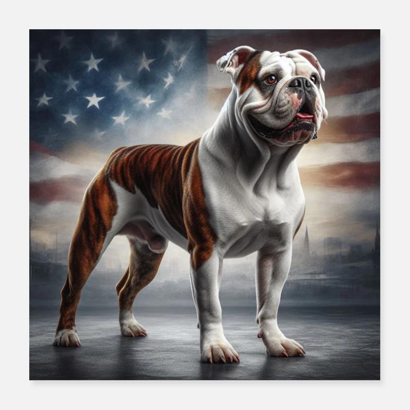 Bouledogue Poster 40 x 40 cm