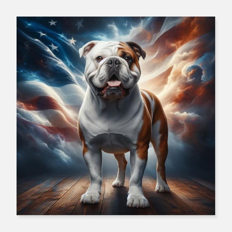Bouledogue Poster 40 x 40 cm