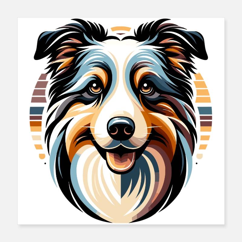 Australian Shepherd Poster 16" x 16" (40x40 cm)