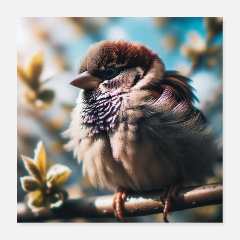 Spatz Poster 40x40 cm