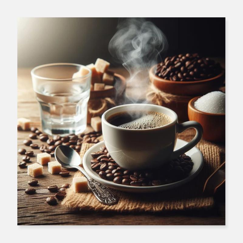 Tasse Kaffee Poster 40x40 cm