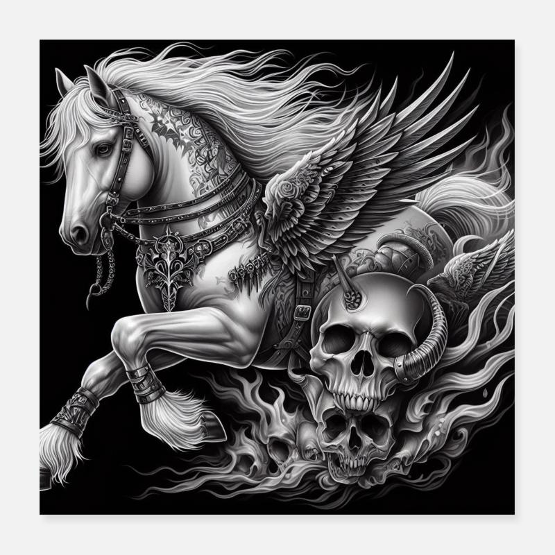 Pégase lourd Poster 40 x 40 cm