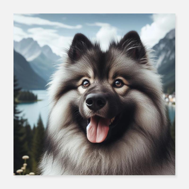 Joyeux Wolfspitz Poster 40 x 40 cm