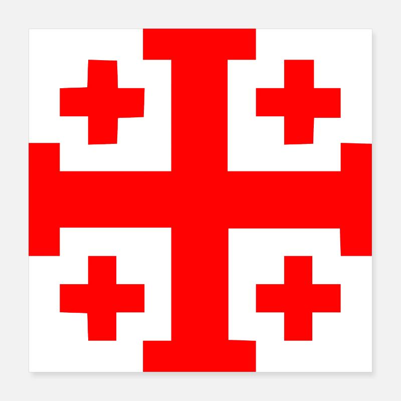 Jerusalem Cross Jerusalem Cross Poster 16" x 16" (40x40 cm)