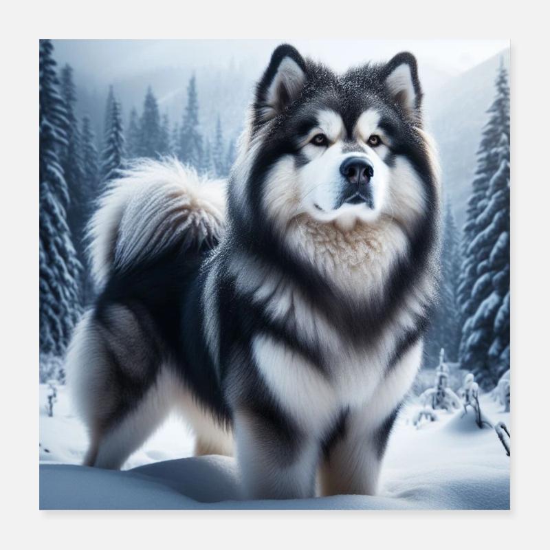 Alaskan malamute Poster 16" x 16" (40x40 cm)