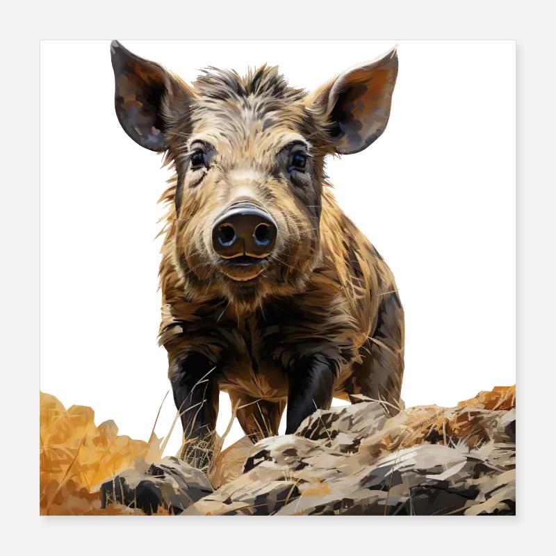 Die Schweine von Iberico Poster 40x40 cm