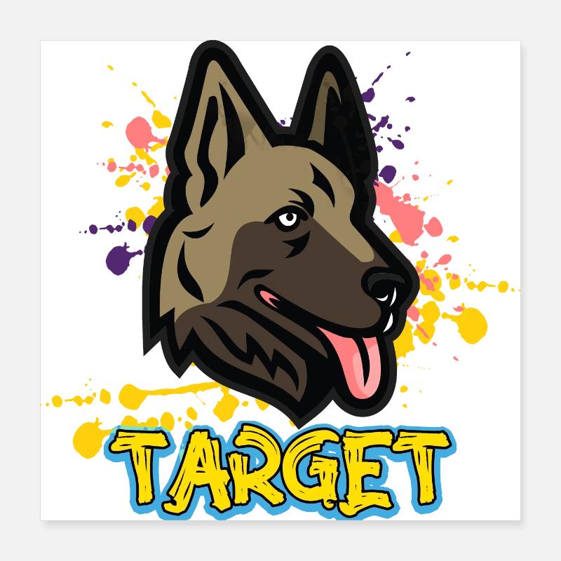 Dog - focus Poster 16" x 16" (40x40 cm)