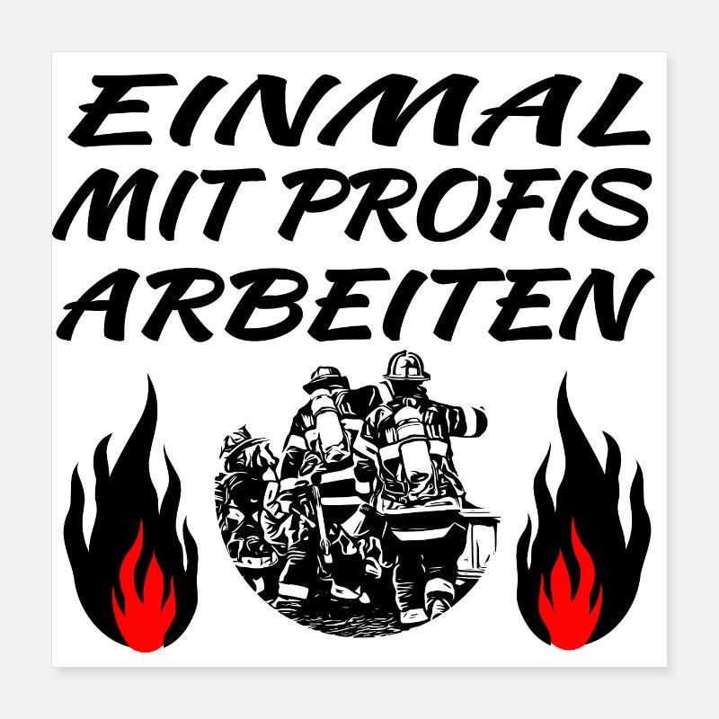 Feuerwehr Poster 40x40 cm