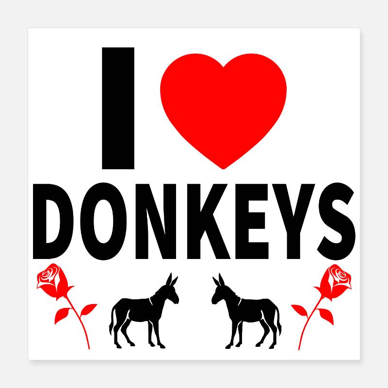 Donkey Poster 16" x 16" (40x40 cm)