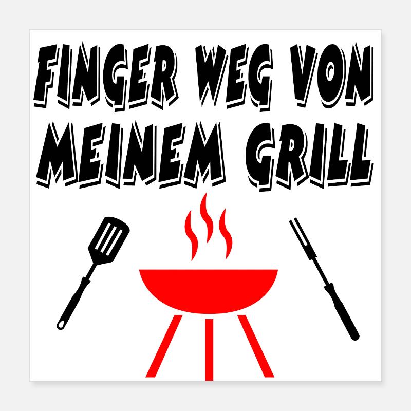 Grillen Poster 40x40 cm