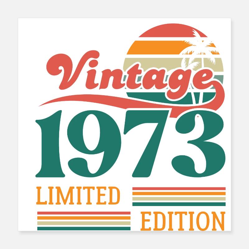 Vintage 1973 édition limitée Poster 40 x 40 cm