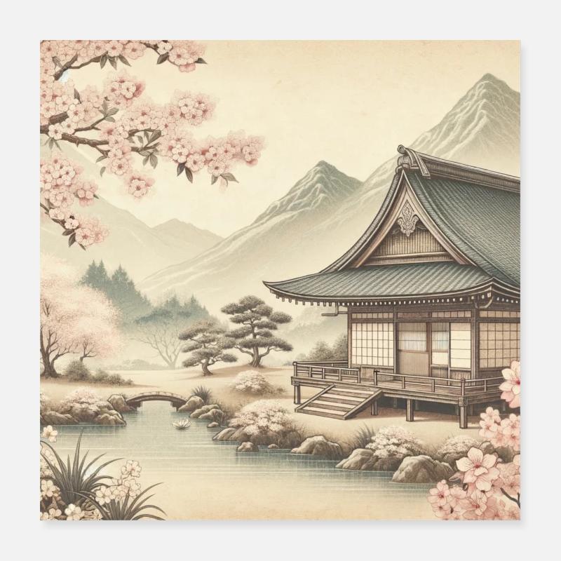 Japan Vintage Hell Poster 40x40 cm