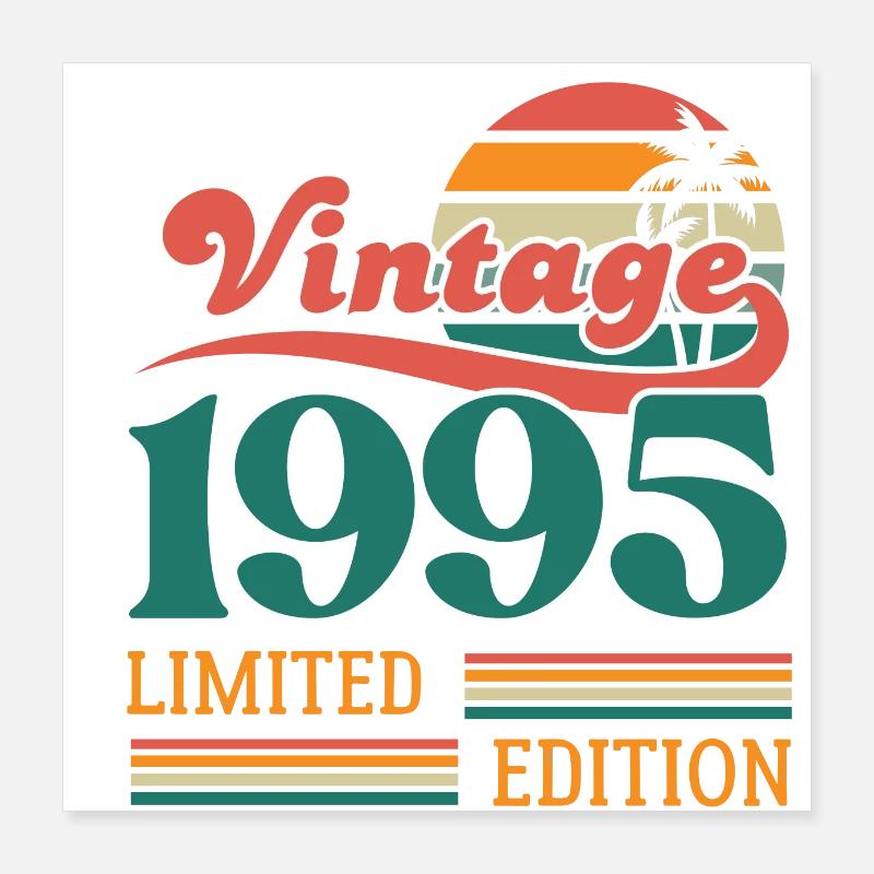 Vintage 1995 édition limitée Poster 40 x 40 cm