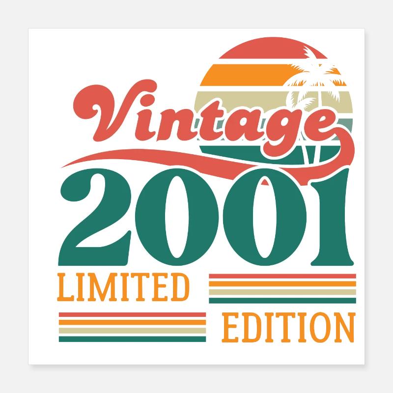Vintage 2001 édition limitée Poster 40 x 40 cm