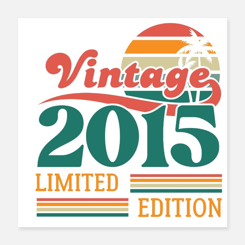 Vintage 2015 édition limitée Poster 40 x 40 cm