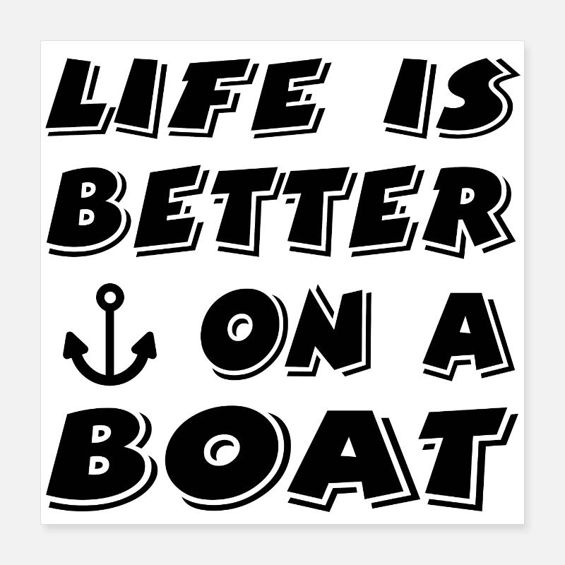 Boat Poster 16" x 16" (40x40 cm)