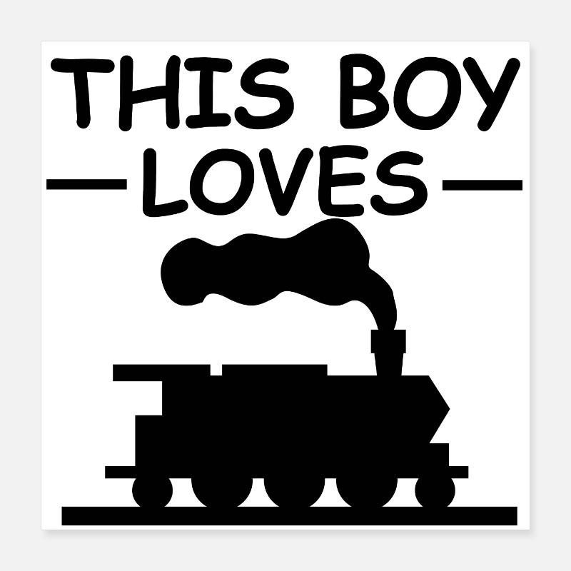 Eisenbahn Poster 40x40 cm