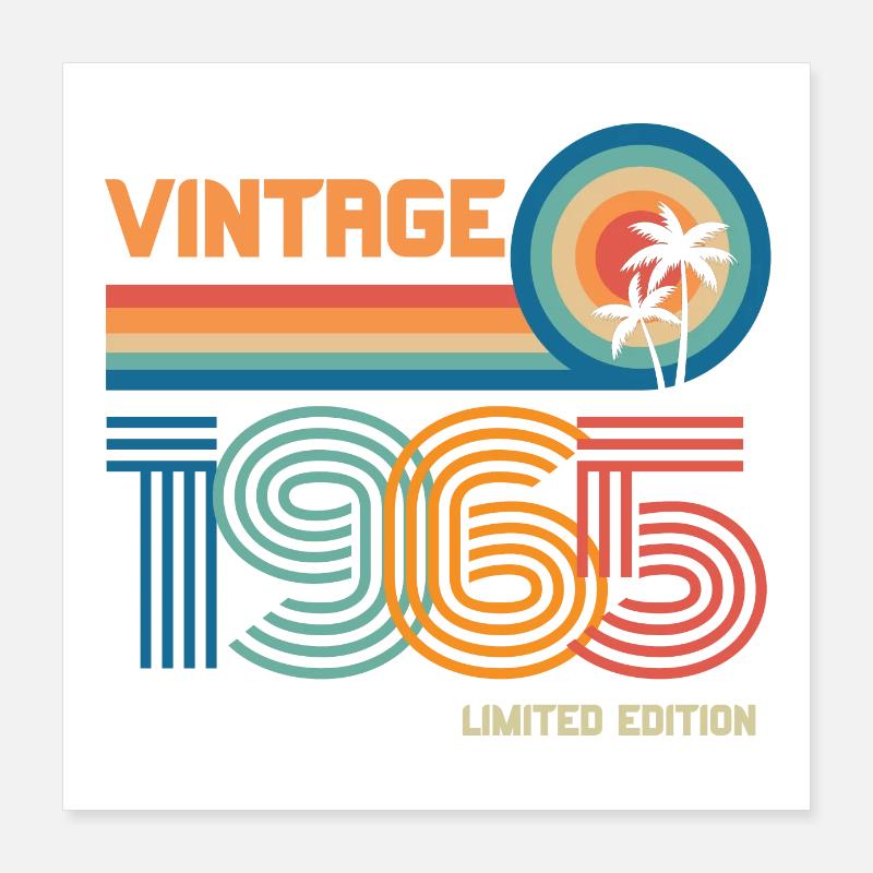 Vintage 1965 limitierte Auflage Poster 40x40 cm