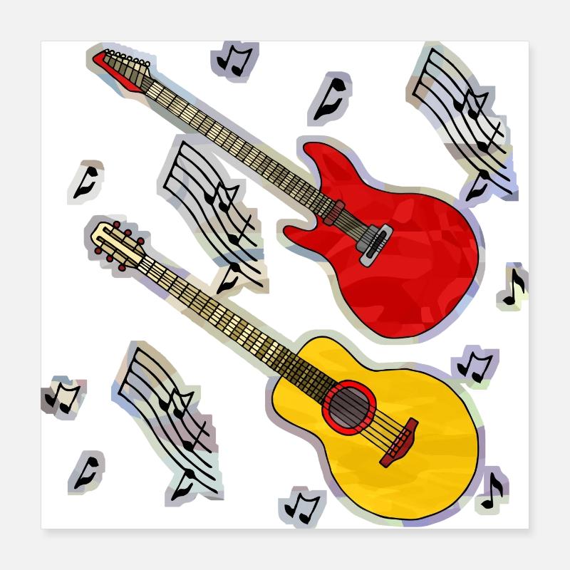 Guitars Poster 16" x 16" (40x40 cm)