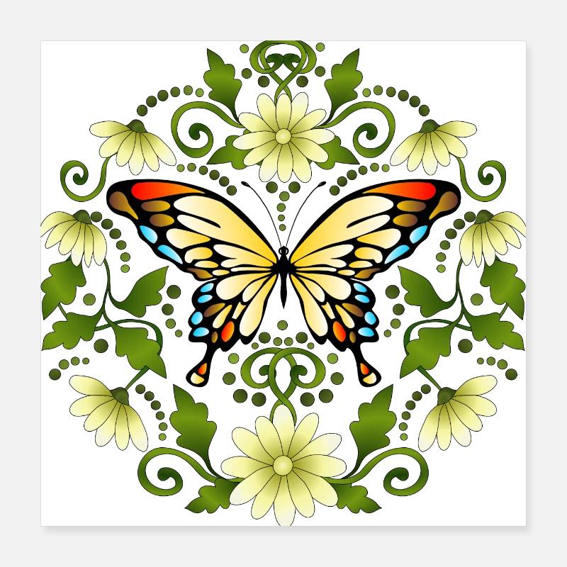 Schmetterling Poster 40x40 cm