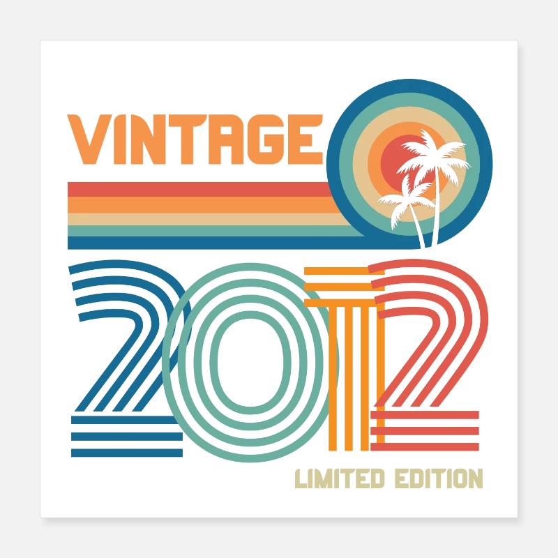 Vintage 2012 limitierte Auflage Poster 40x40 cm