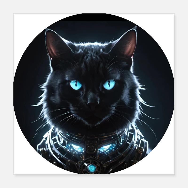 Black Cat Poster 16" x 16" (40x40 cm)