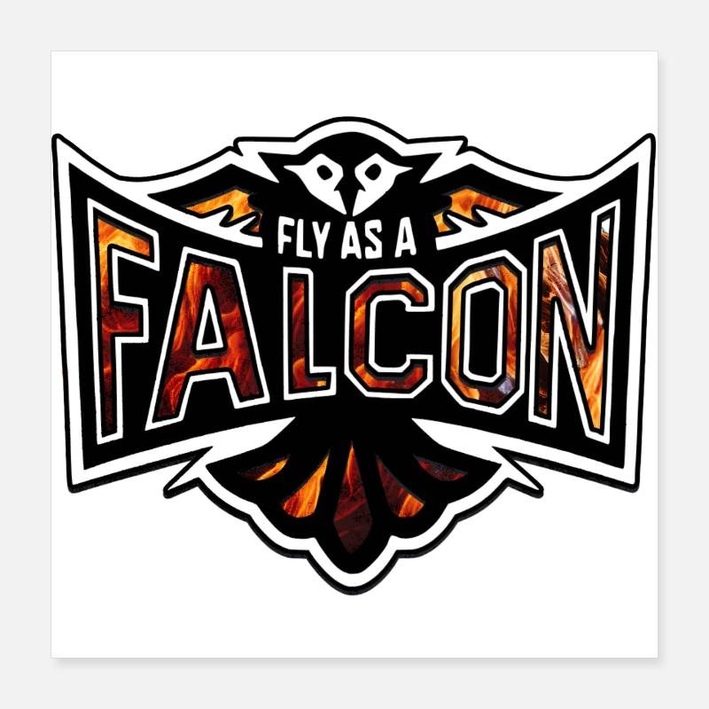 Fly As A Falcon - Phoenix Poster 16" x 16" (40x40 cm)
