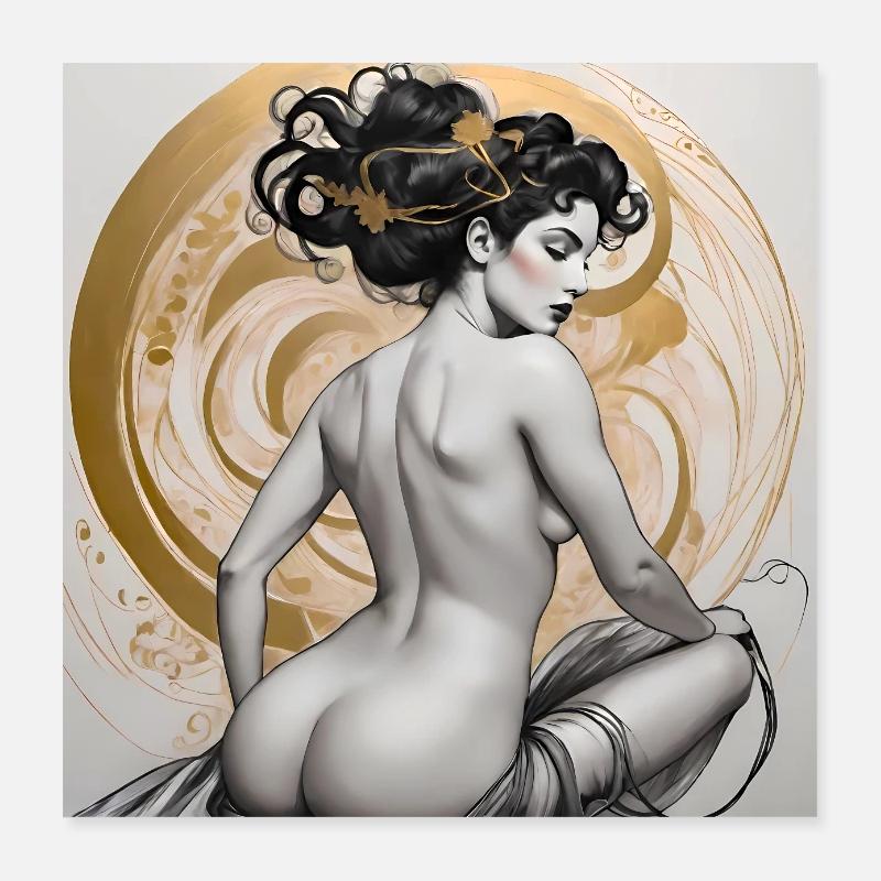 Anmut, digitale Kunst Poster 40x40 cm