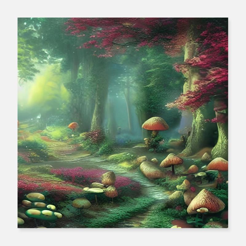 Im Wald Poster 40x40 cm