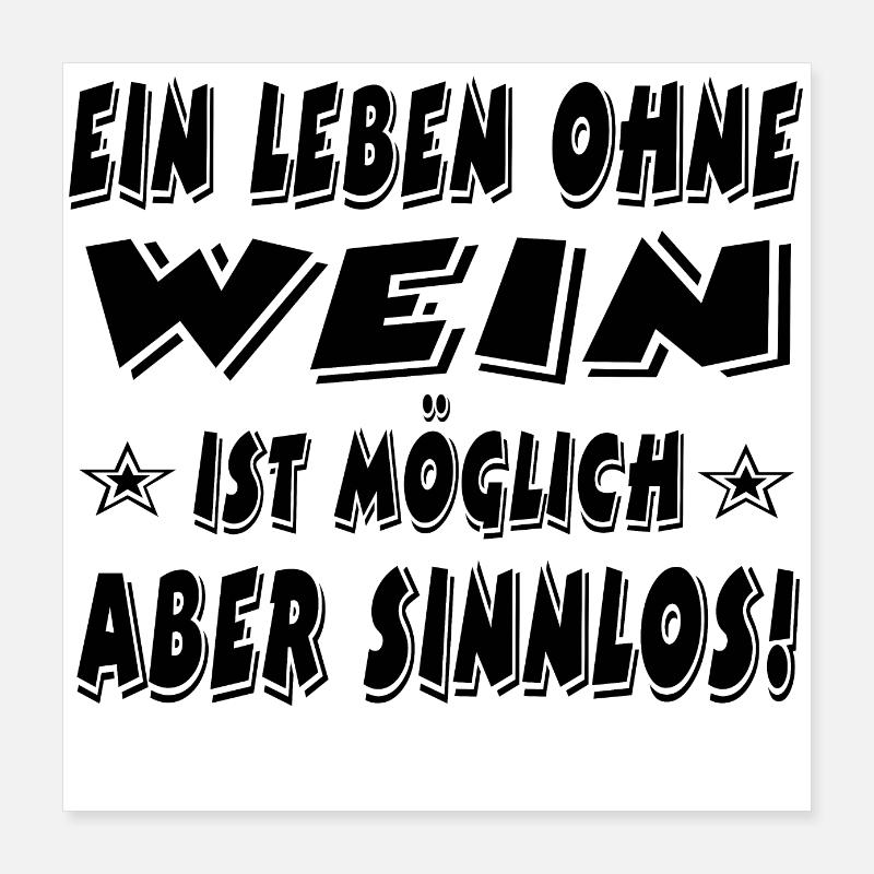 Wein Poster 40x40 cm