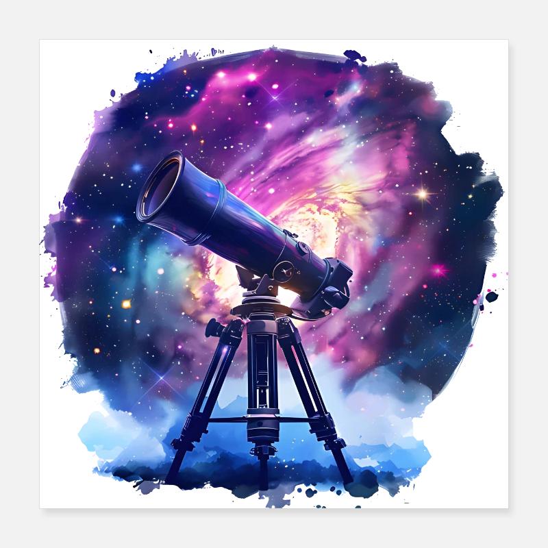 Die Wunder des Kosmos zu entdecken Poster 40x40 cm