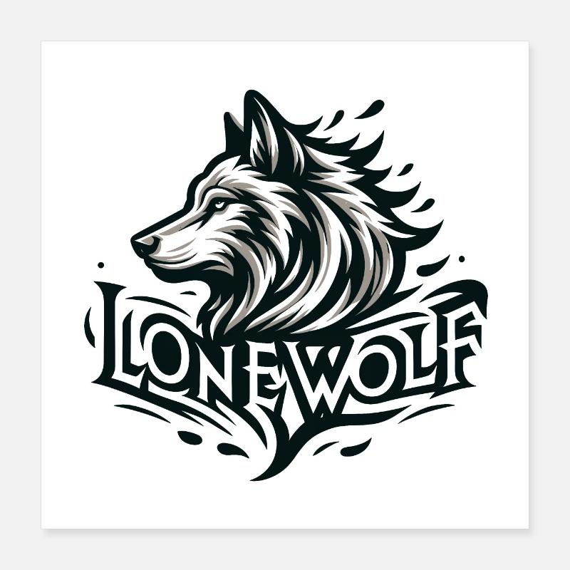 Lonewolf Einzelgänger Poster 40x40 cm