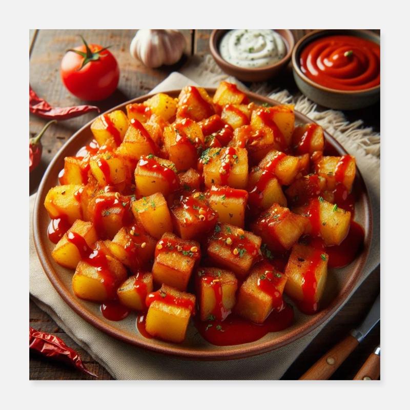 Patatas bravas Poster 40 x 40 cm