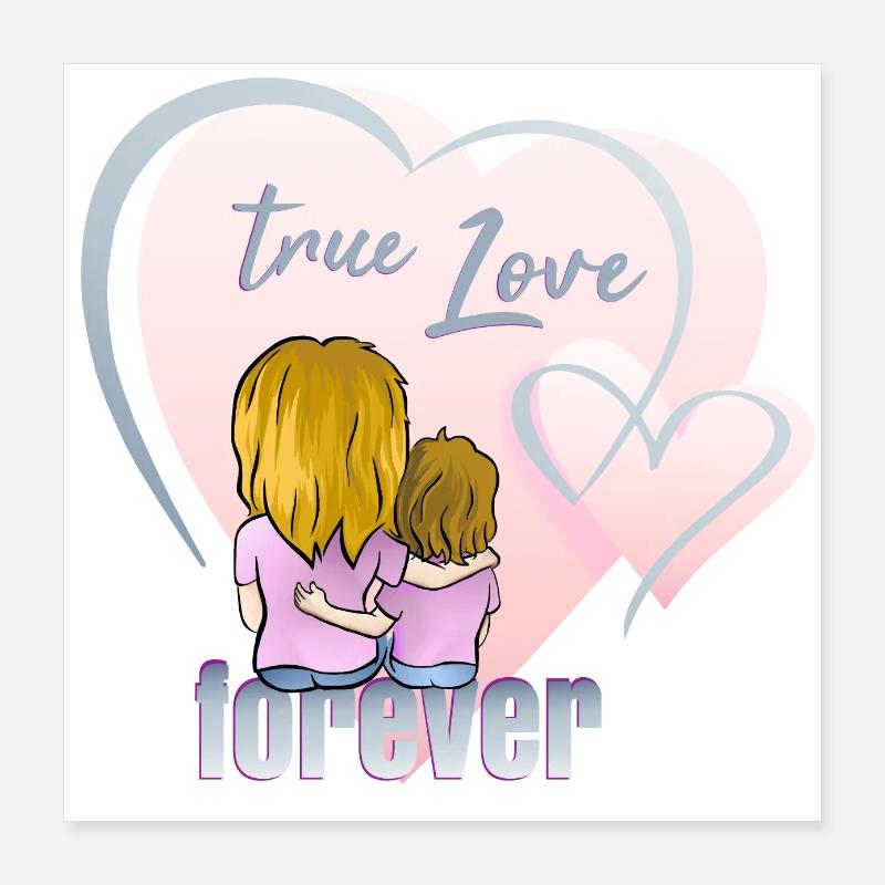 true love forever Poster 40x40 cm