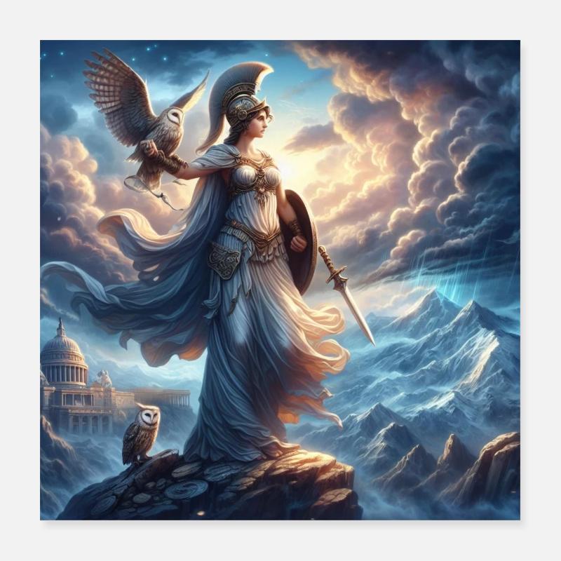 Déesse Athéna Poster 40 x 40 cm