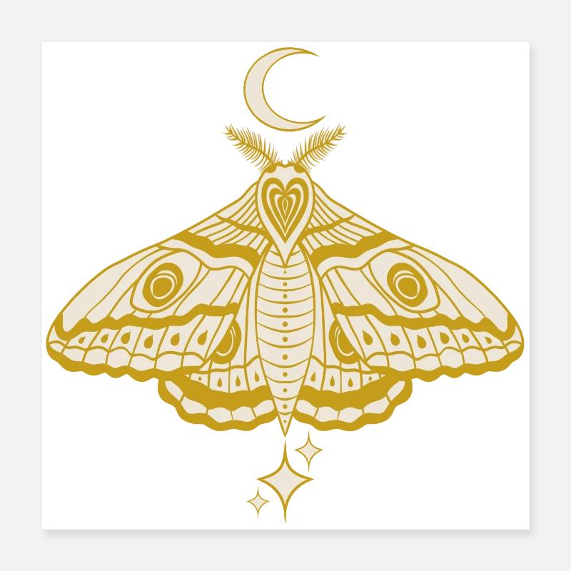 Sorcière Mignon Papillon Céleste Poster 40 x 40 cm