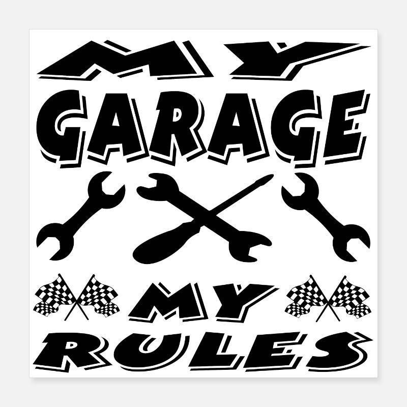 Garage Poster 40x40 cm