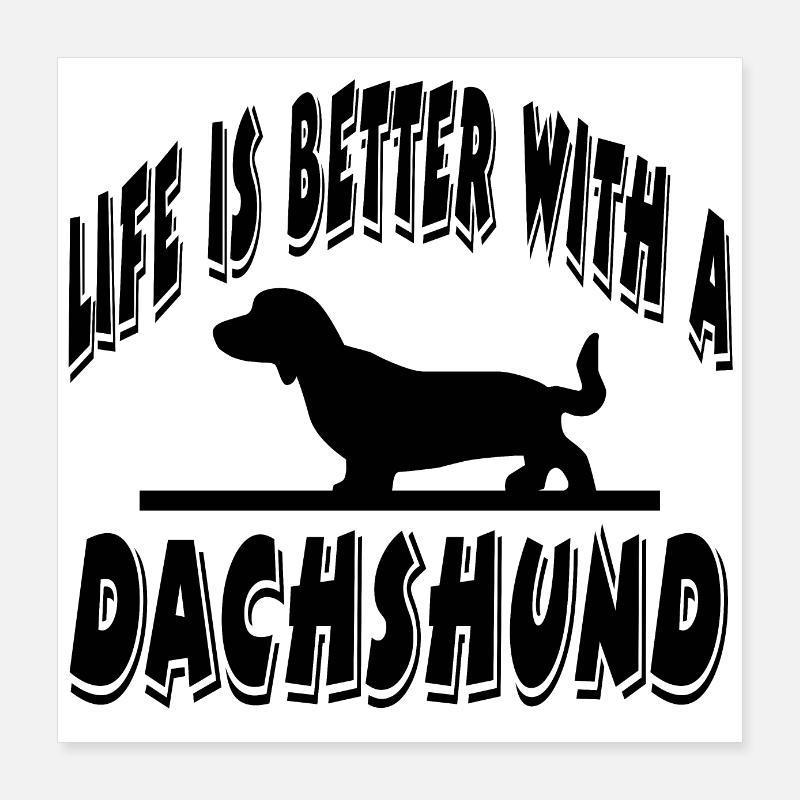 Teckel Poster 40 x 40 cm