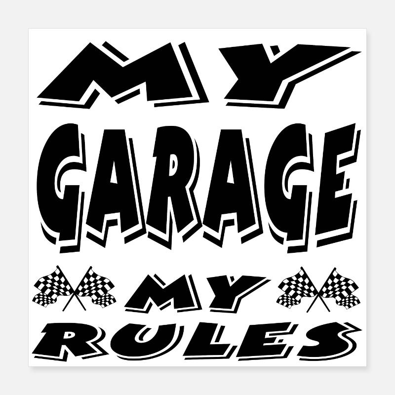 Garage Poster 40x40 cm
