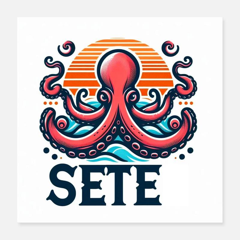 sete Poster 40 x 40 cm