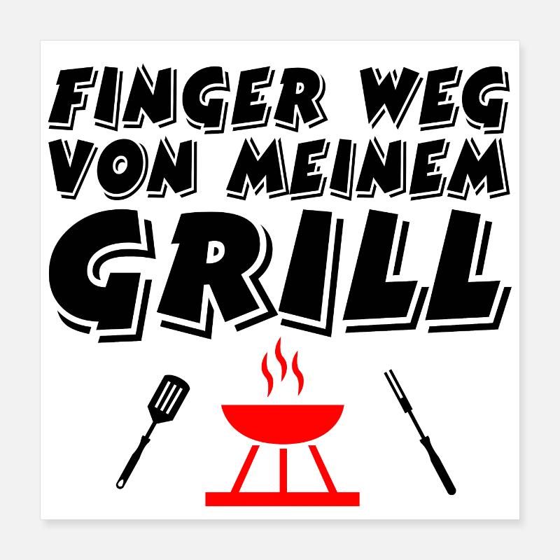 Grillen Poster 40x40 cm