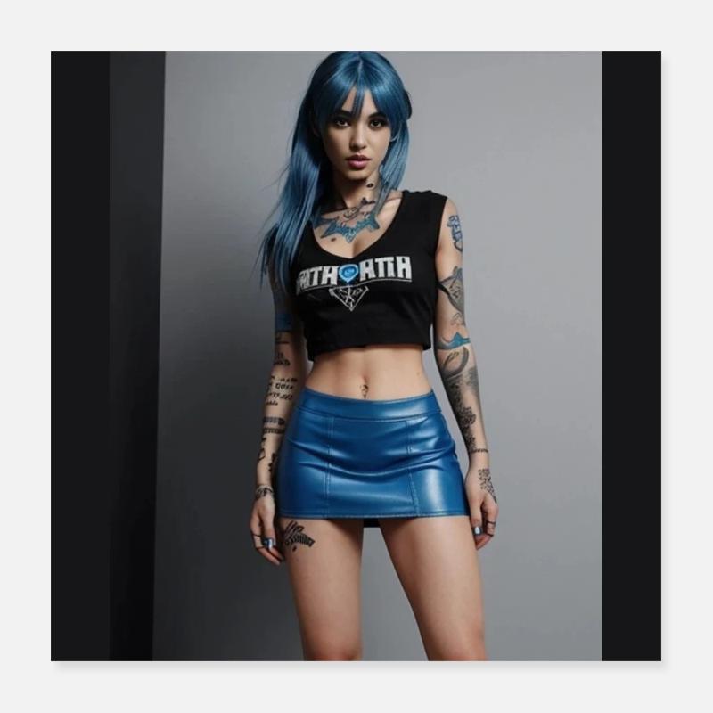 Fille rebelle Poster 40 x 40 cm